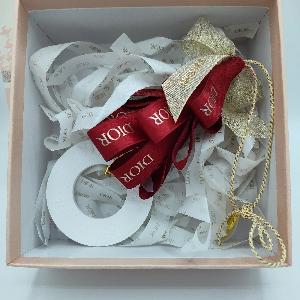 2024 DIOR Red Ribbon Ornament Fragrance Stone European Exclusive NIB + Gift Bag